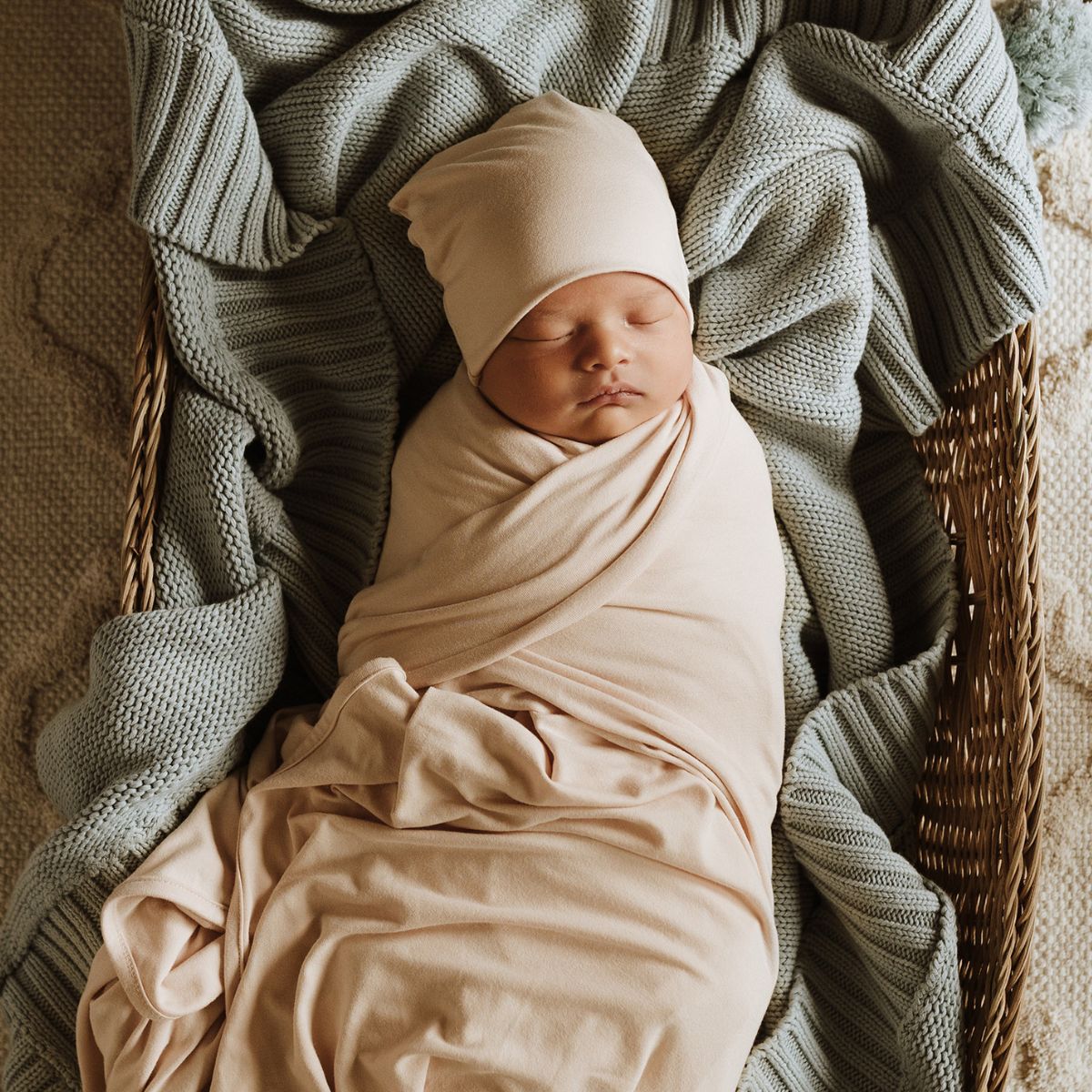 Bowy Made Cotton Knit Blanket - Ocean