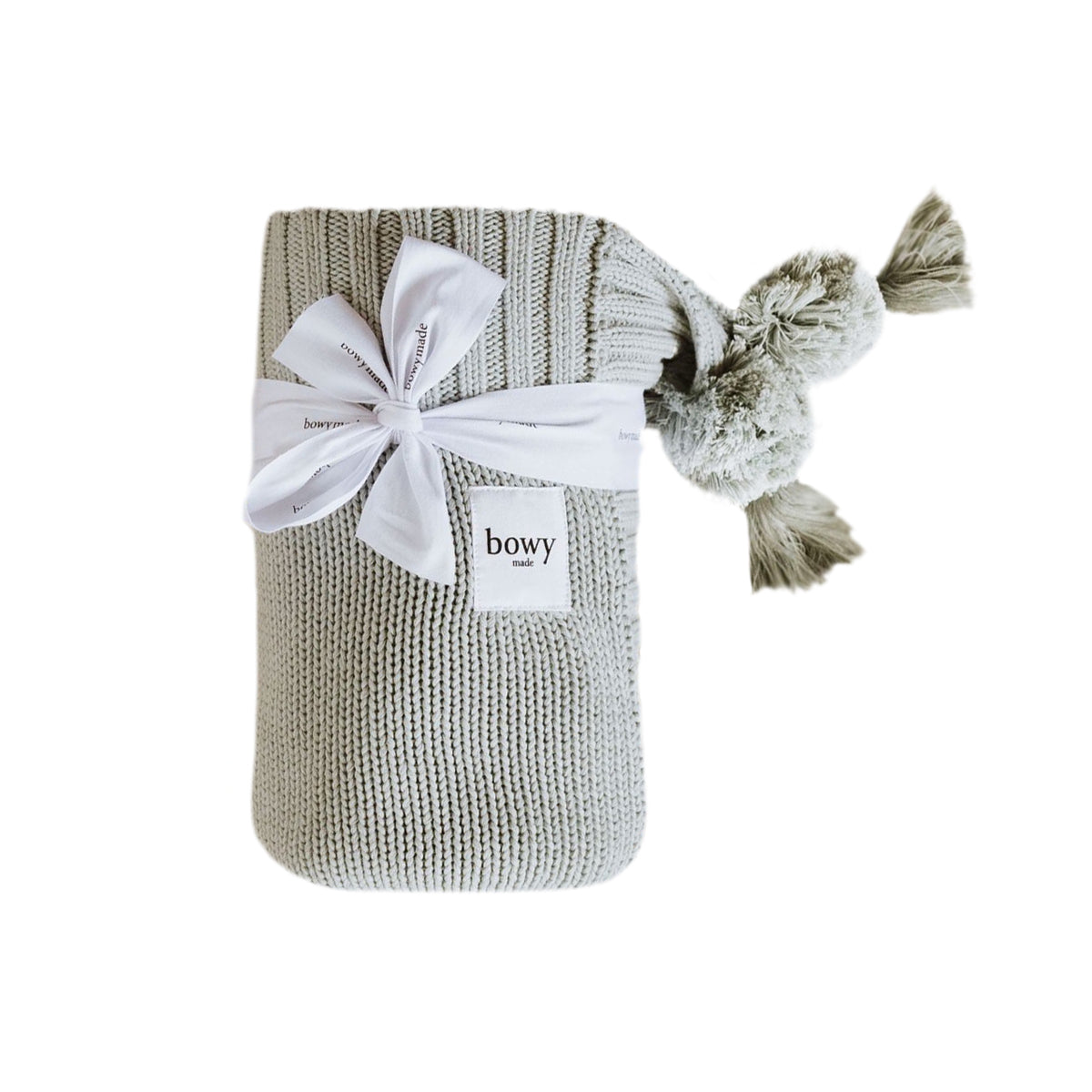 Bowy Made Cotton Knit Blanket - Ocean