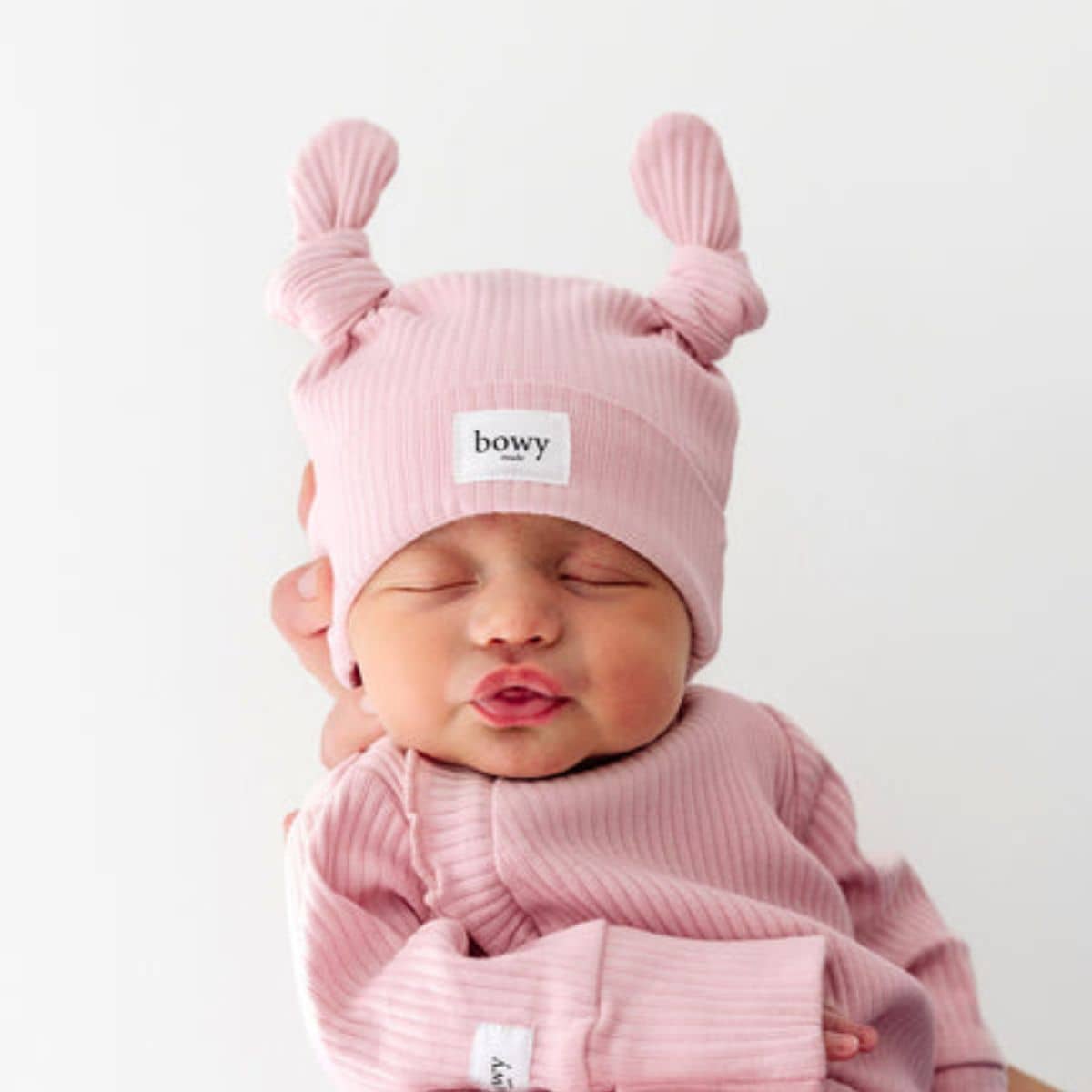 Bowy Made Double Knot Beanie - Dusty Pink