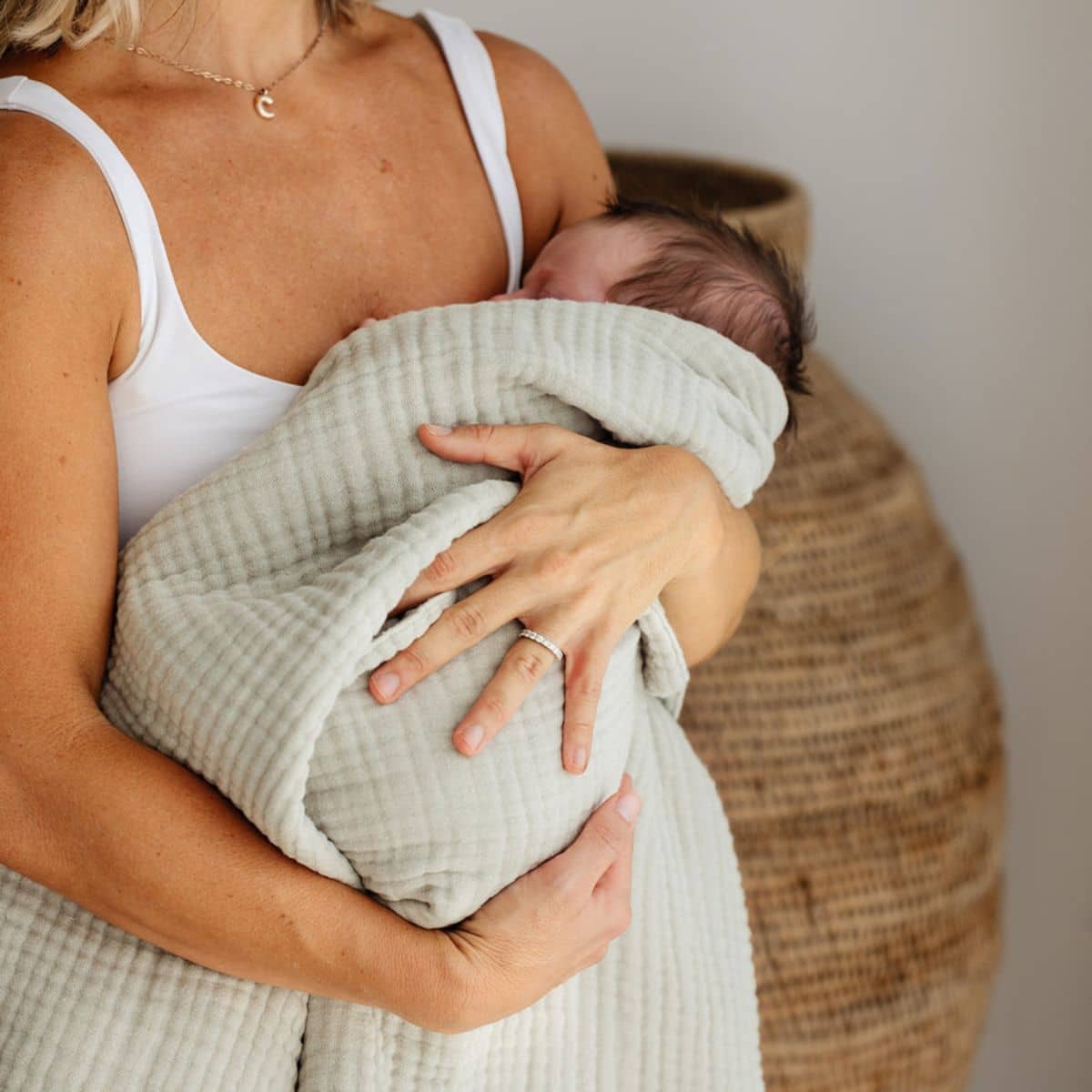 Bowy Made Muslin Bubble Blanket - Clover