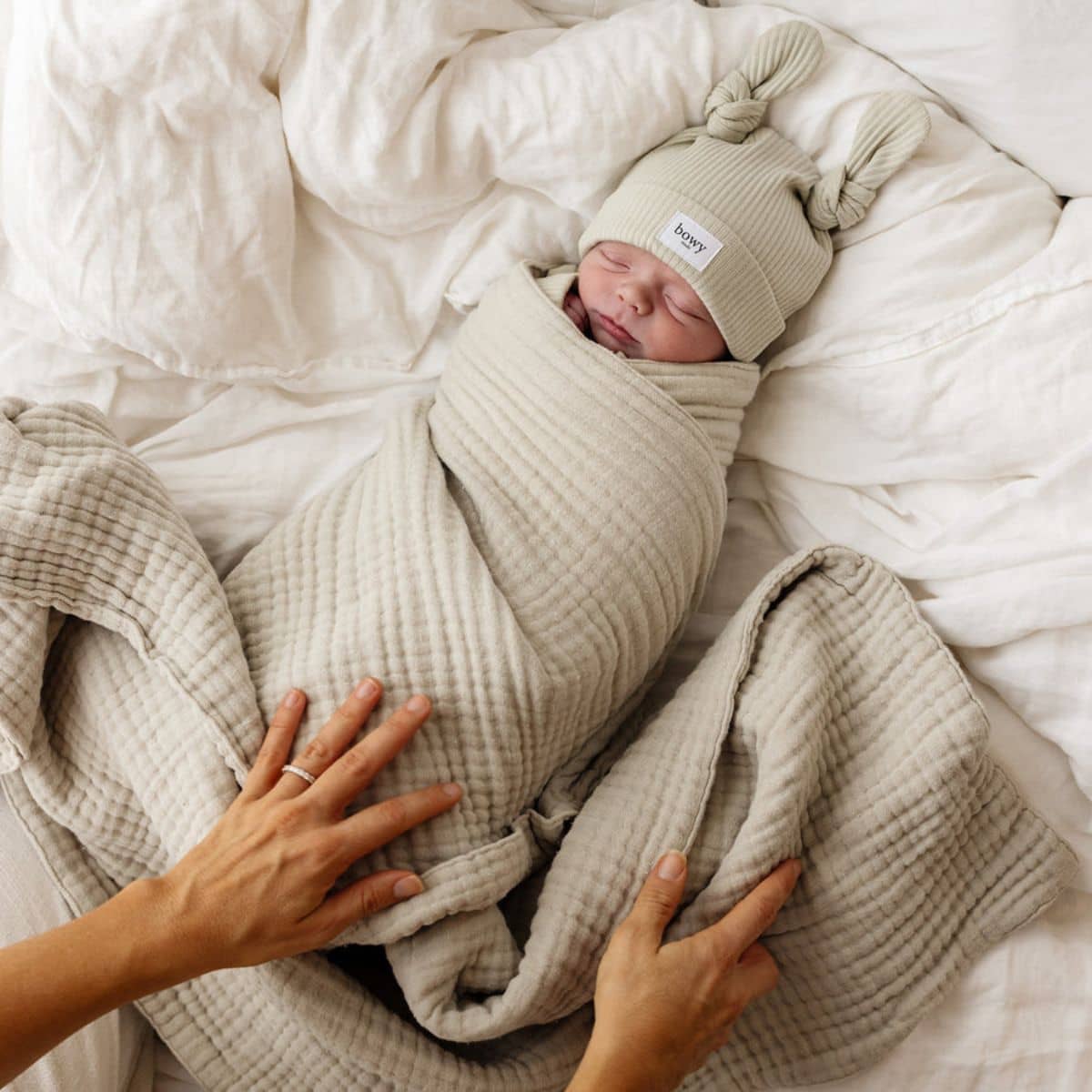 Bowy Made Muslin Bubble Blanket - Clover