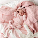 Bowy Made Muslin Bubble Blanket - Dusty Pink