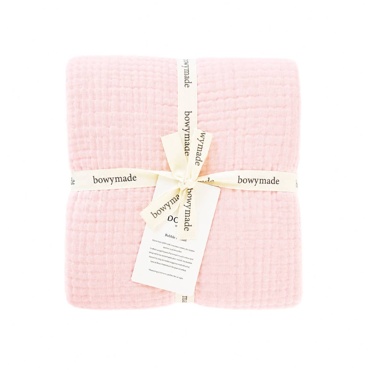 Bowy Made Muslin Bubble Blanket - Dusty Pink