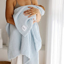 Bowy Made Muslin Bubble Blanket - Powder Blue