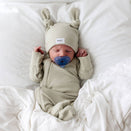 Bowy Made Ribbed Cotton Onesie - Clover