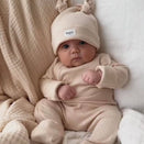 Bowy Made Ribbed Cotton Onesie - Cream