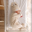 Bowy Made Ribbed Cotton Onesie - Cream