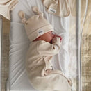 Bowy Made Ribbed Cotton Onesie - Cream