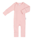 Bowy Made Ribbed Cotton Onesie - Dusty Pink Frill