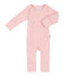 Bowy Made Ribbed Cotton Onesie - Dusty Pink Frill