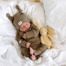 Bowy Made Ribbed Cotton Onesie - Olive