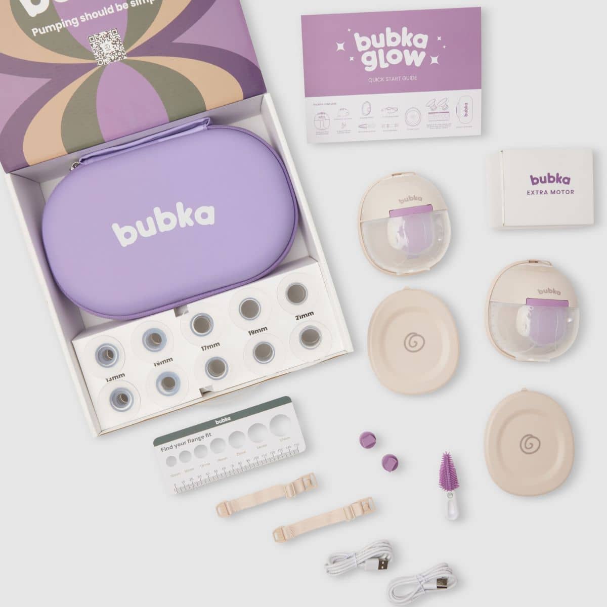 Bubka Glow Wearable Double Breast Pump Kit