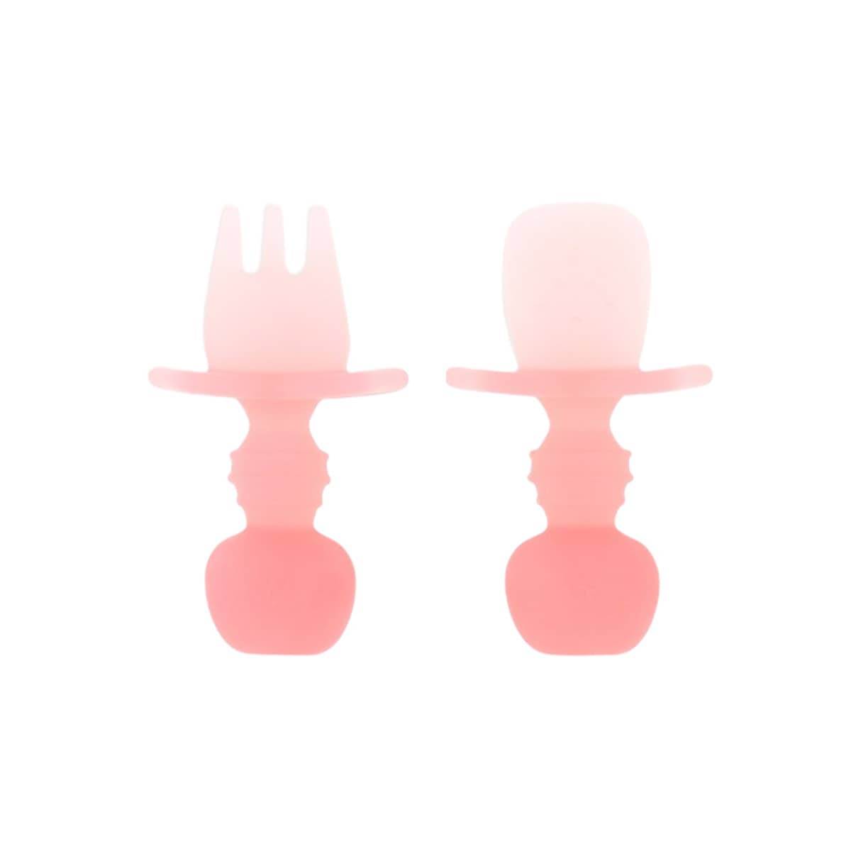 Bumkins Silicone Chewtensils - Jelly Silicone - Pink
