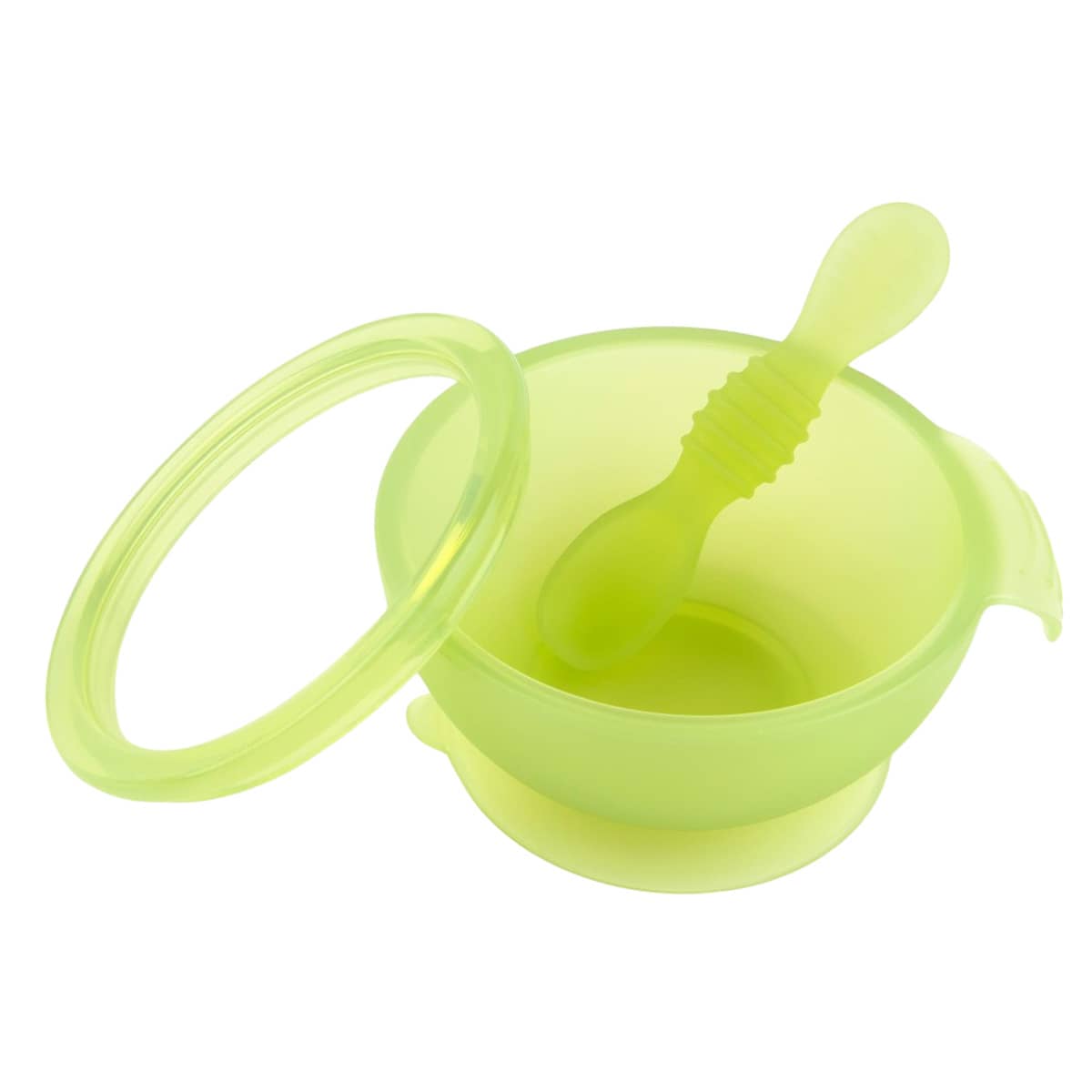 Bumkins Silicone First Feeding Set - Jelly Silicone - Green