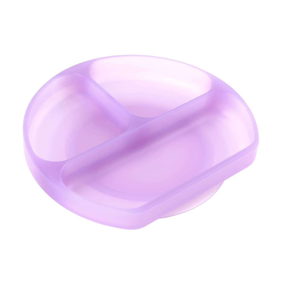 Bumkins Silicone Grip Dish - Jelly Silicone - Purple