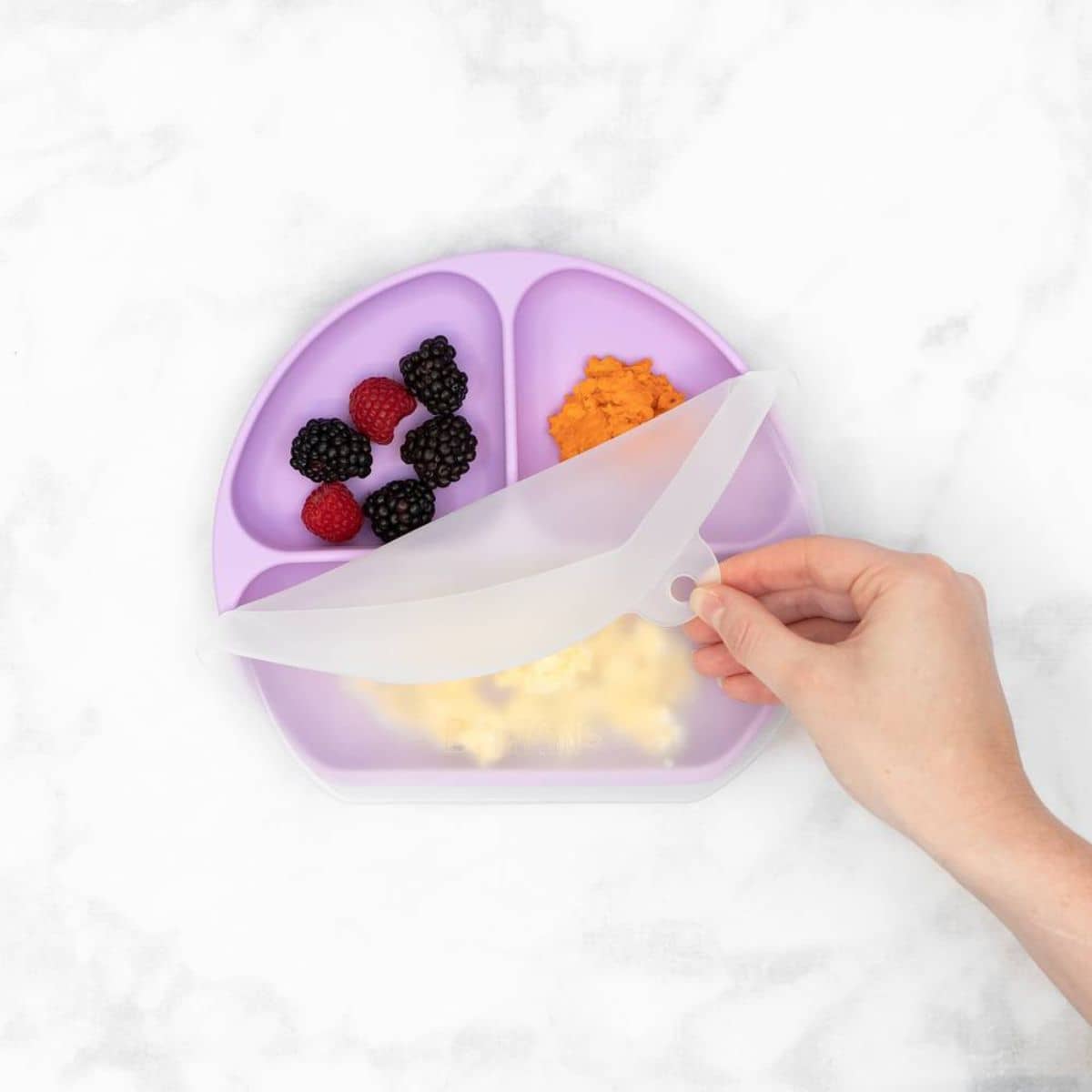 Bumkins Silicone Grip Dish with Lid