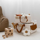 Bunnie Caddie Deluxe Mini Nappy Organiser - Teddy Cream