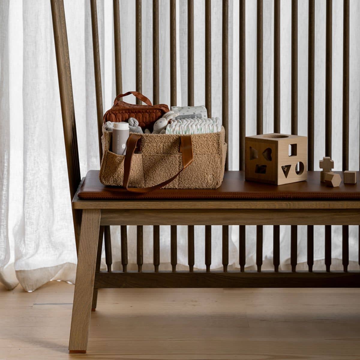 Bunnie Caddie Deluxe Mini Nappy Organiser - Teddy Tan