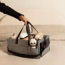 Bunnie Caddie Deluxe Nappy Organiser - Houndstooth Black