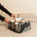 Bunnie Caddie Deluxe Nappy Organiser - Houndstooth Black