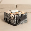 Bunnie Caddie Deluxe Nappy Organiser - Houndstooth Black