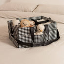 Bunnie Caddie Deluxe Nappy Organiser - Houndstooth Black
