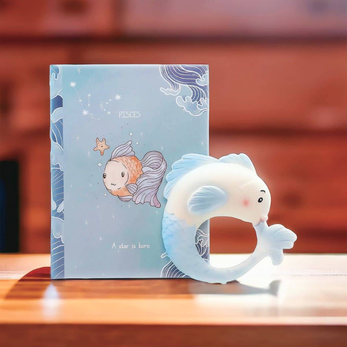 Chabil Zodiac Star Sign Natural Rubber Teether - Pisces