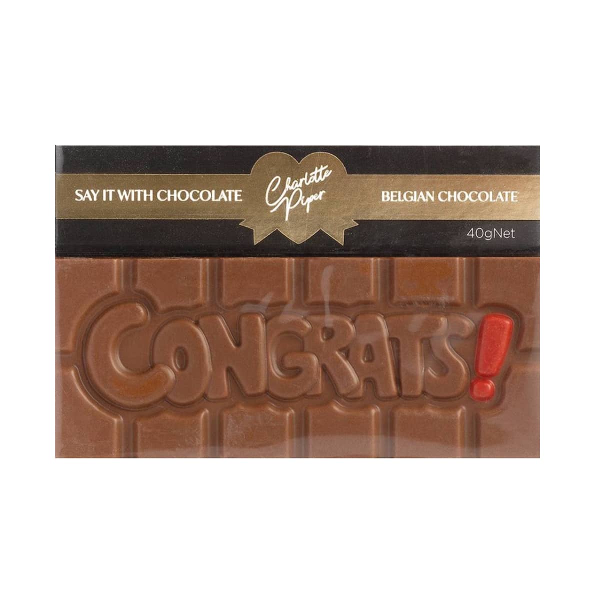 Charlotte Piper Milk Chocolate Bar - Congrats!