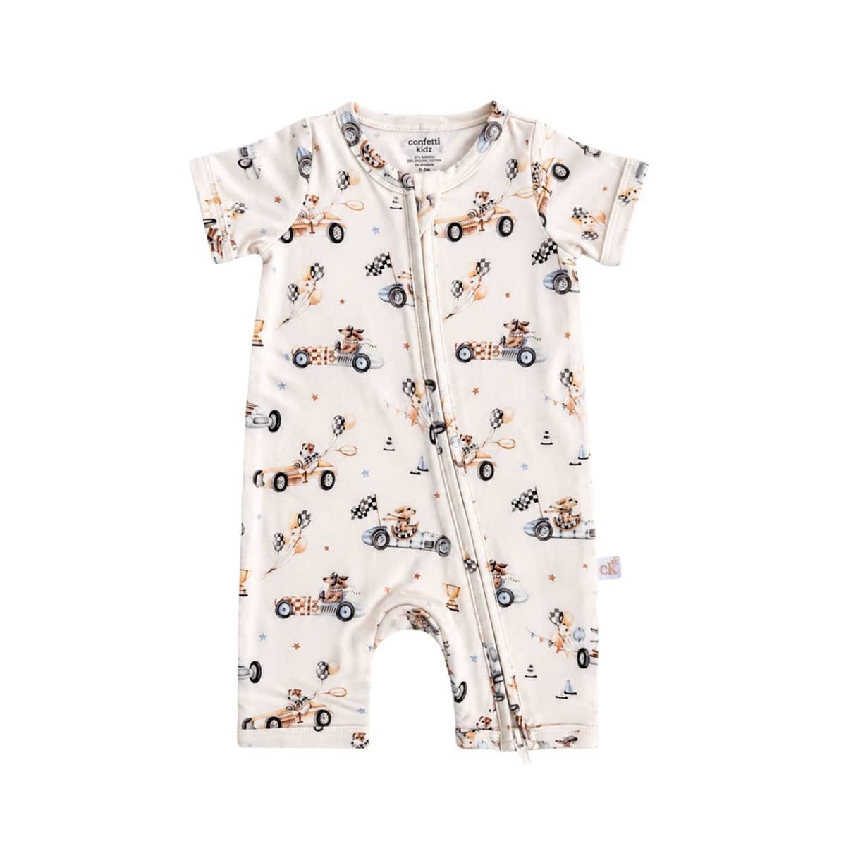 Confetti Kidz Zip Romper - Pup Racer