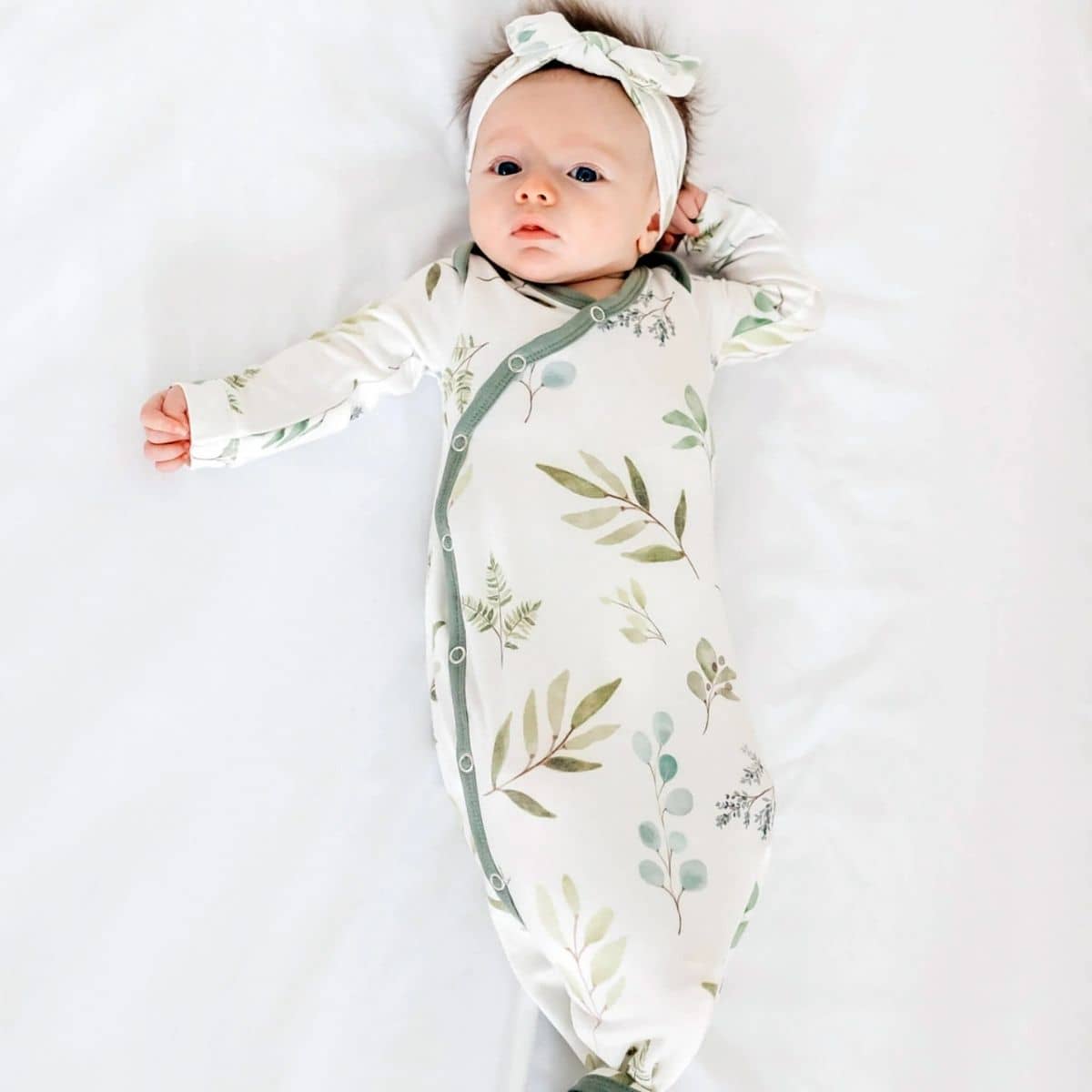 Copper Pearl Newborn Knotted Gown - Haven