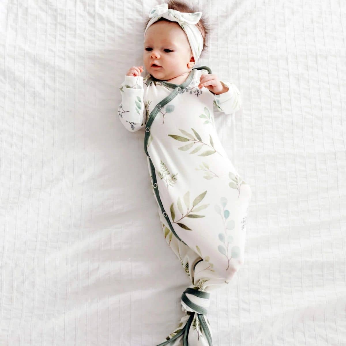 Copper Pearl Newborn Knotted Gown - Haven