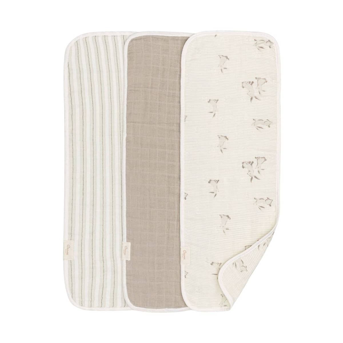 Crane Baby Burp Cloths - Bunny