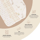 Crane Baby Burp Cloths - Charlie Farmhouse Goose