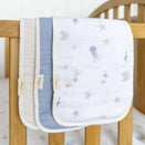 Crane Baby Burp Cloths - Cove Ocean