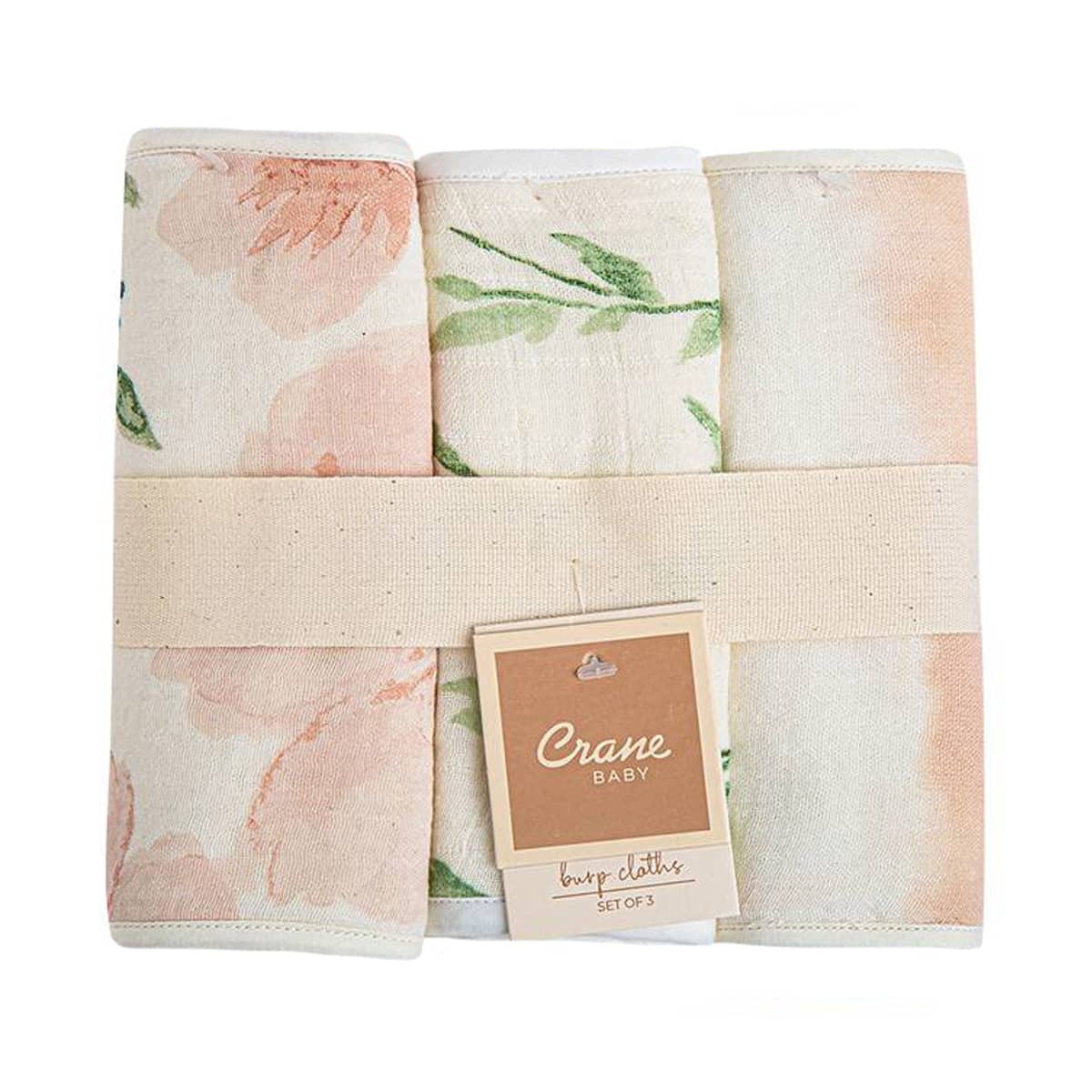 Crane Baby Burp Cloths - Parker