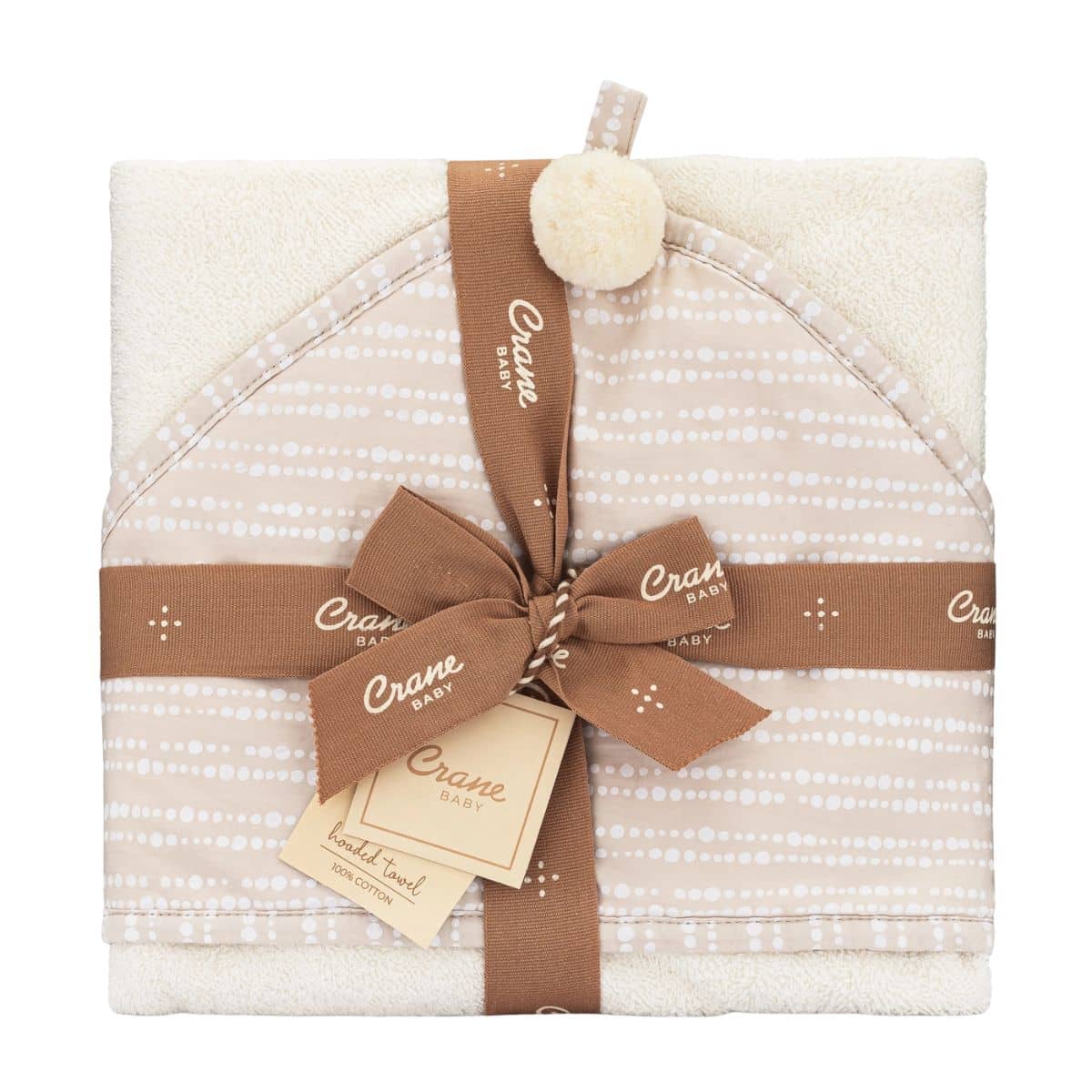 Crane Baby Hooded Towel - Cove Dot