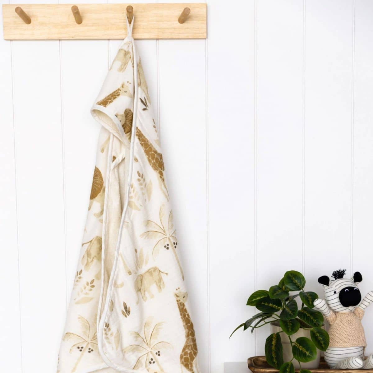 Crane Baby Hooded Towel - Kendi Safari Animal