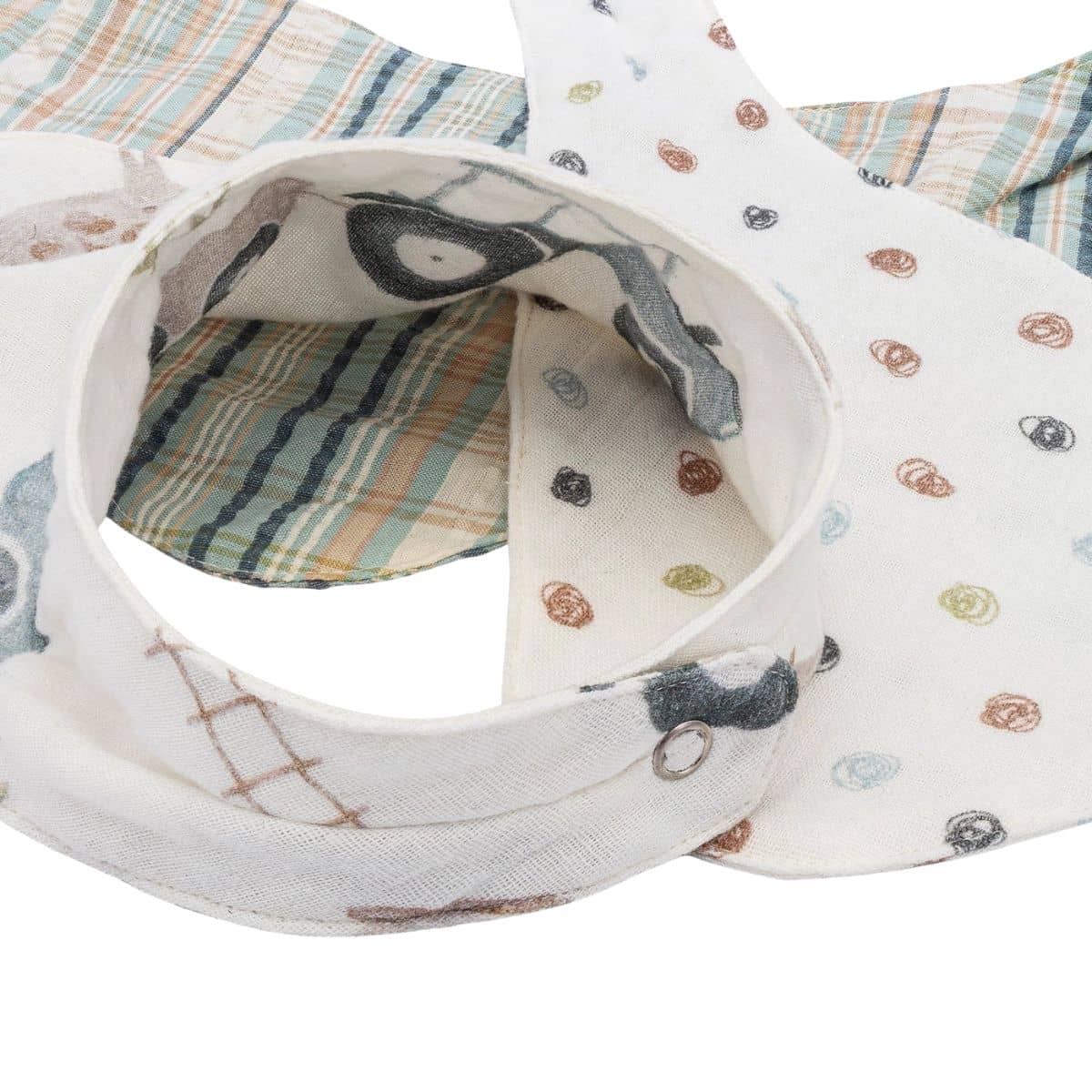 Crane Baby Muslin Bib Set - Charlie Farmhouse Tractor