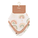Crane Baby Muslin Bib Set - Parker Rainbow/Butterfly