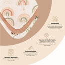 Crane Baby Muslin Bib Set - Parker Rainbow/Butterfly