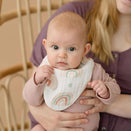 Crane Baby Muslin Bib Set - Parker Rainbow/Butterfly