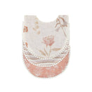 Crane Baby Muslin Bib Set - Violet Floral