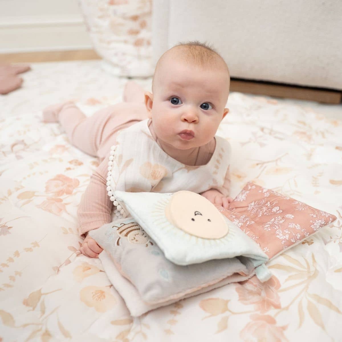 Crane Baby Muslin Bib Set - Violet Floral