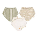 Crane Baby Muslin Bib Set - Willow Sage
