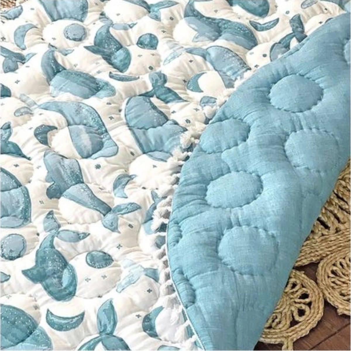 Crane Baby Quilted Baby Play Mat - Caspian