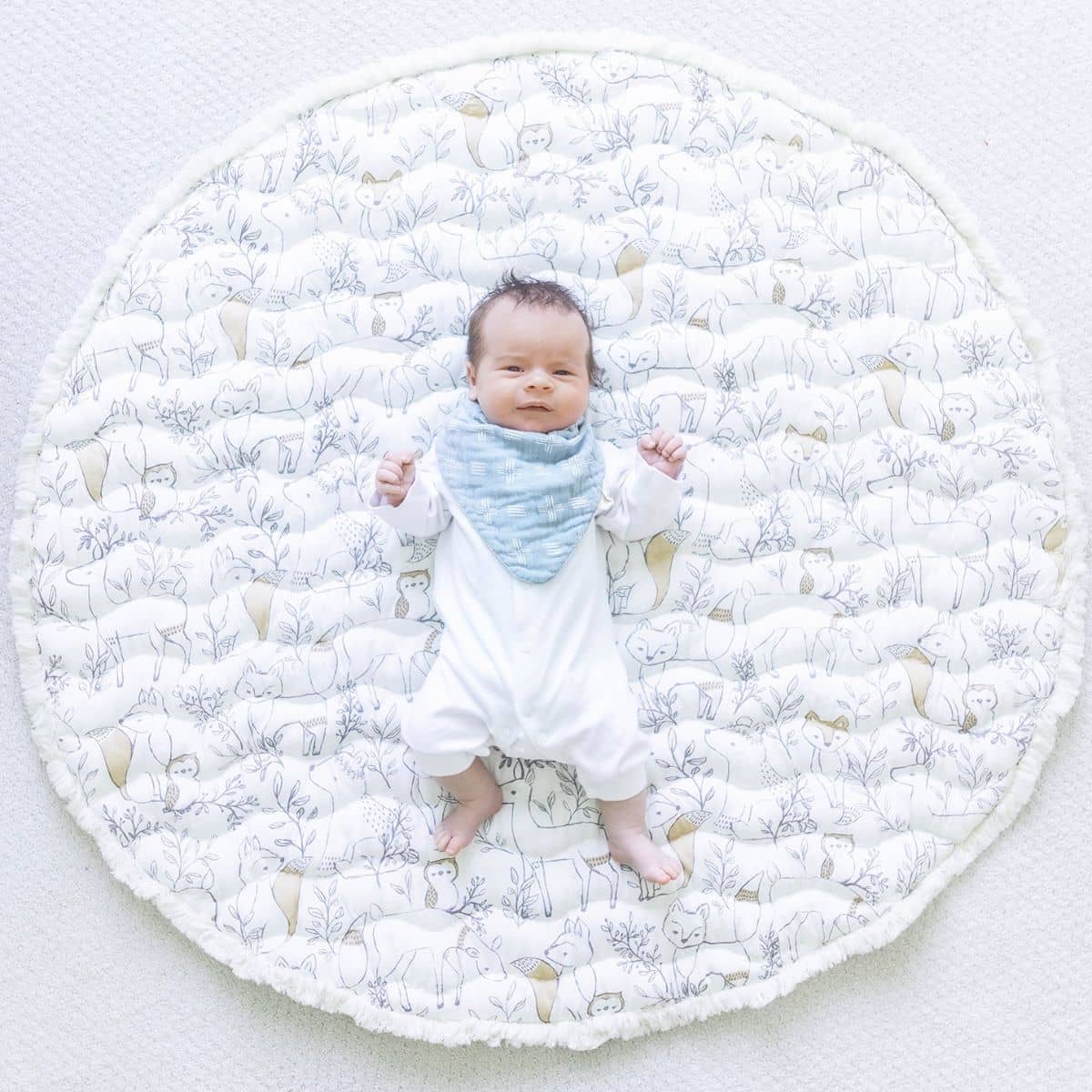Crane Baby Quilted Baby Play Mat - Ezra