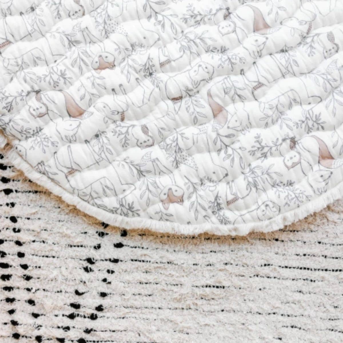 Crane Baby Quilted Baby Play Mat - Ezra