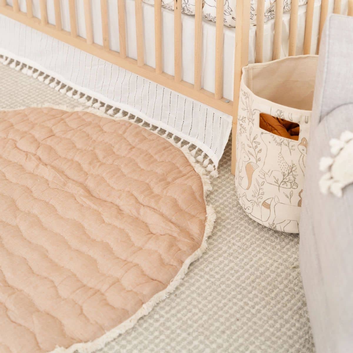 Crane Baby Quilted Baby Play Mat - Ezra
