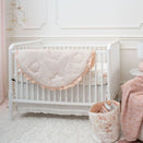 Crane Baby Quilted Baby Play Mat - Violet Floral Ruffle