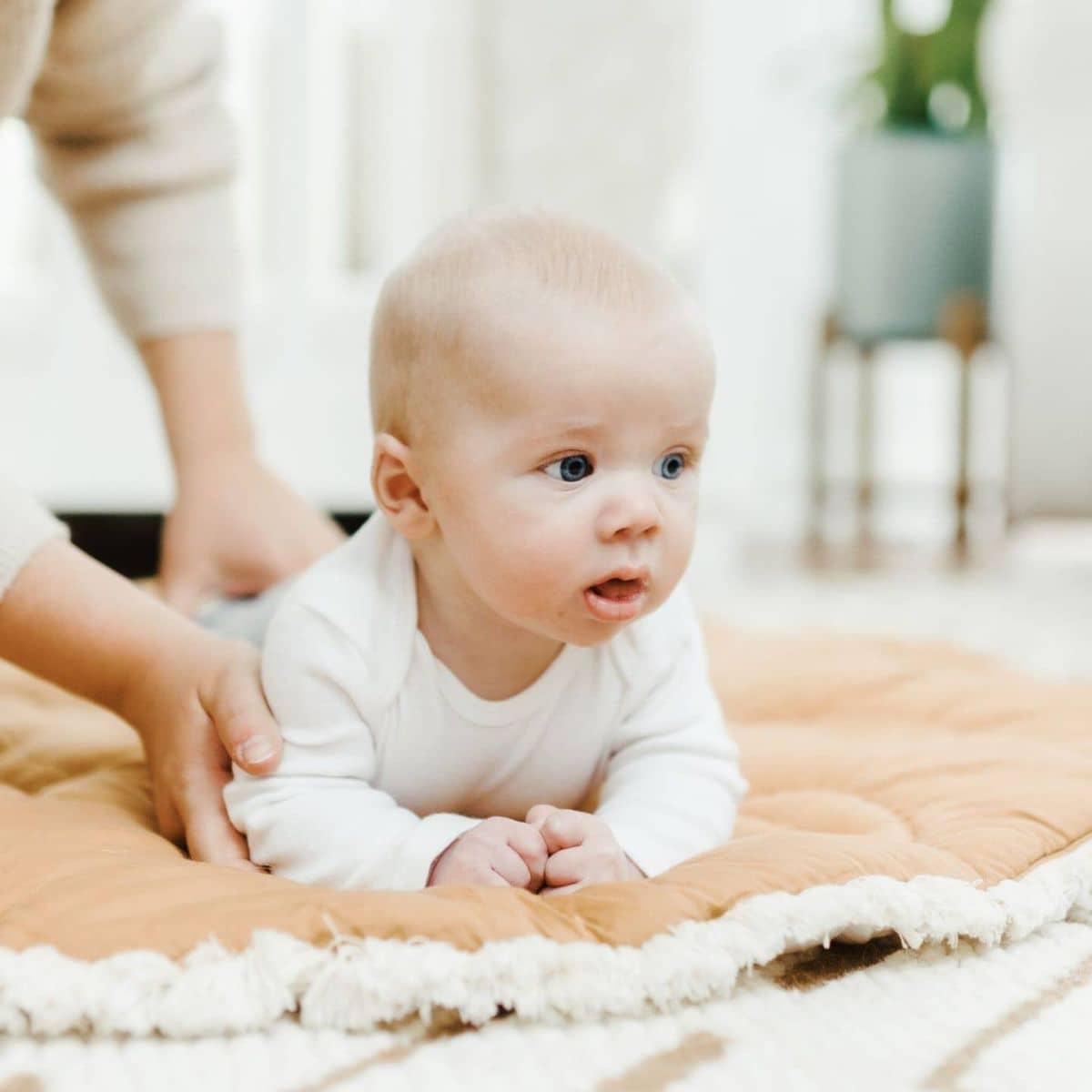 Crane Baby Quilted Baby Play Mat - Willow